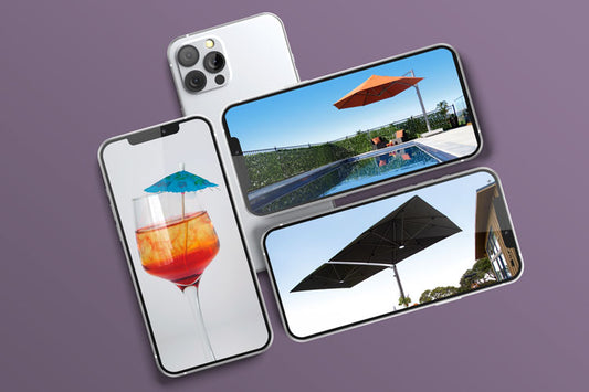 phone photos header|framing shot umbrella|golden hour iphone|exposure icon